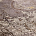 Vintage Isparta Turkish Area Rug 6x10 ft — Gray Floral