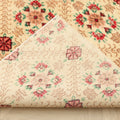 Vintage Isparta Turkish Area Rug 5x9 ft — Beige & Red Floral (No. 40601)