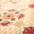 Vintage Isparta Turkish Area Rug 5x9 ft — Beige & Red Floral (No. 40601)