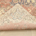 Vintage Isparta Turkish Area Rug 5x8 ft — Red & Beige Floral (No. 40603)