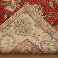 Vintage Isparta Turkish Area Rug 6x11 ft — Red & Beige Floral