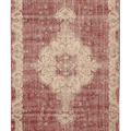 Vintage Isparta Turkish Area Rug 6x11 ft — Red & Beige Floral