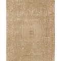 Vintage Isparta Turkish Area Rug 5x8 ft — Beige & Brown Floral (No. 40632)