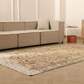 Vintage Isparta Turkish Area Rug 5x9 ft — Orange & Beige Floral (No. 40647)