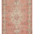 Vintage Isparta Turkish Area Rug 5x9 ft — Green & Beige Floral (No. 40651)