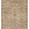 Vintage Isparta Turkish Area Rug 5x8 ft — Brown & Beige Floral (No. 40658)