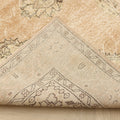 Vintage Isparta Turkish Area Rug 6x9 ft — Beige Floral (No. 40659)