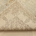 Vintage Isparta Turkish Area Rug 5x9 ft — Gray & Beige Floral