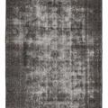 Vintage Isparta Turkish Area Rug 6x10 ft — Gray Overdyed (No. 40668)