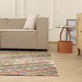 Vintage Isparta Turkish Area Rug 5x9 ft — Green & Beige Floral (No. 40669)