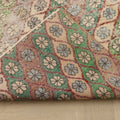 Vintage Isparta Turkish Area Rug 5x9 ft — Green & Beige Floral (No. 40669)