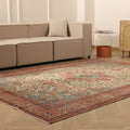 Vintage Isparta Turkish Area Rug 6x9 ft — Brown & Yellow Floral