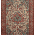 Vintage Isparta Turkish Area Rug 6x9 ft — Brown & Yellow Floral