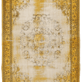 Vintage Manisa Turkish Area Rug 5x7 ft — Yellow Overdyed