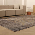 Vintage Isparta Turkish Area Rug 7x10 ft — Beige & Brown Floral (No. 40673)