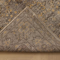 Vintage Isparta Turkish Area Rug 7x10 ft — Beige & Brown Floral (No. 40673)