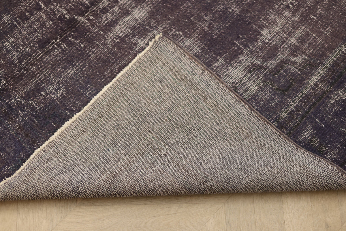 Vintage Isparta Turkish Area Rug 5x8 ft — Purple & Pink Overdyed