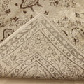 Vintage Isparta Turkish Area Rug 5x8 ft — Beige & Brown Floral (No. 40685)