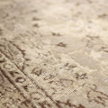 Vintage Isparta Turkish Area Rug 5x8 ft — Beige & Brown Floral (No. 40685)