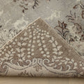Vintage Isparta Turkish Area Rug 6x9 ft — Gray Floral (No. 40686)