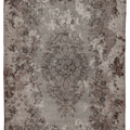 Vintage Isparta Turkish Area Rug 6x9 ft — Gray Floral (No. 40686)