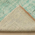Vintage Manisa Turkish Area Rug 5x9 ft — Blue Floral