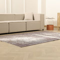Vintage Isparta Turkish Area Rug 5x7 ft — Gray Overdyed