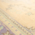 Vintage Manisa Turkish Area Rug 6x9 ft — Beige Floral (No. 40691)