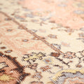 Vintage Isparta Turkish Area Rug 5x9 ft — Beige & Red Floral (No. 40695)