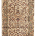 Vintage Isparta Turkish Area Rug 5x9 ft — Beige & Green Floral (No. 40696)