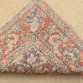 Vintage Isparta Turkish Area Rug 5x9 ft — Beige & Red Floral (No. 40698)