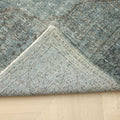 Vintage Manisa Turkish Area Rug 5x8 ft — Blue Floral