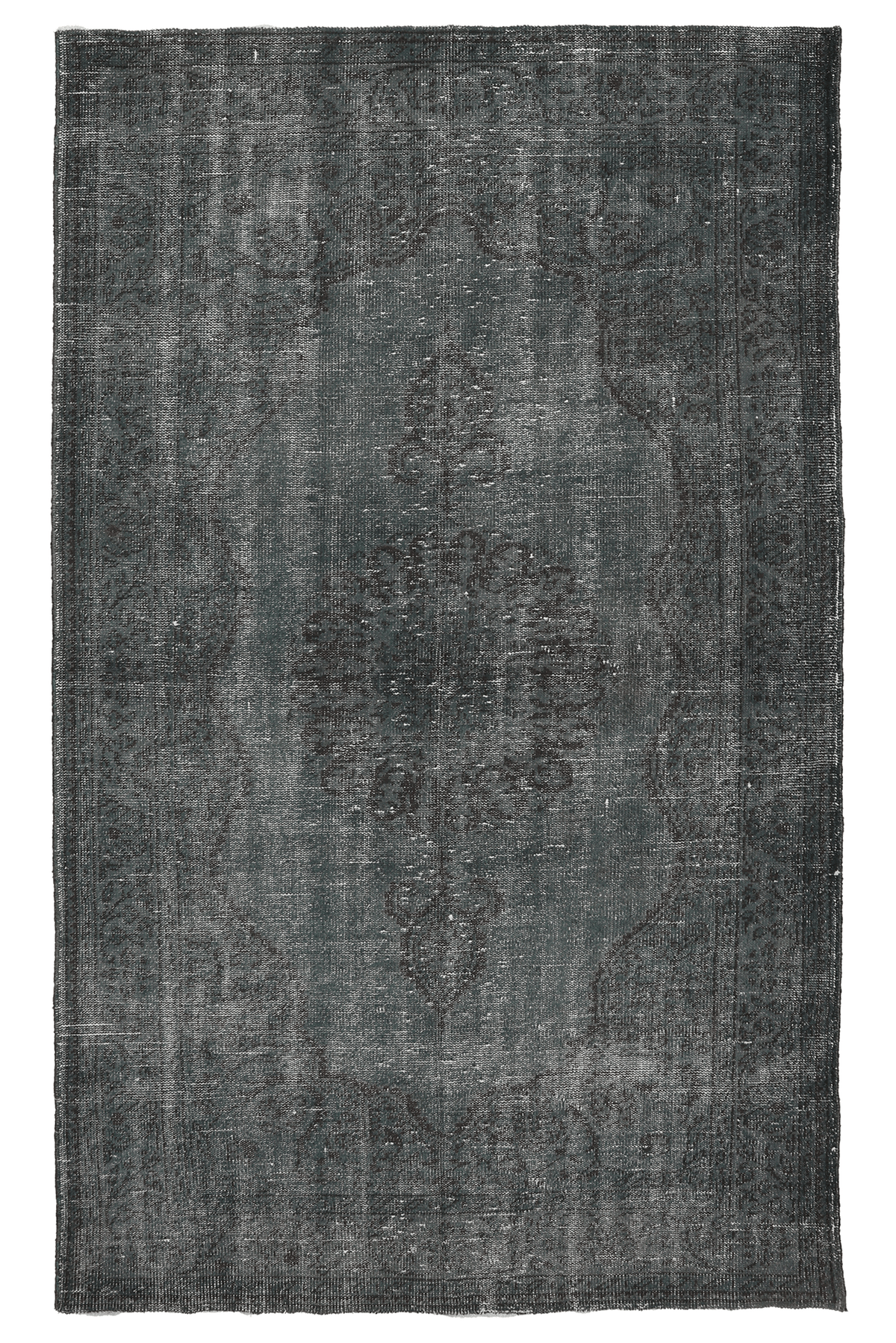 Vintage Manisa Turkish Area Rug 5x8 ft — Blue Floral