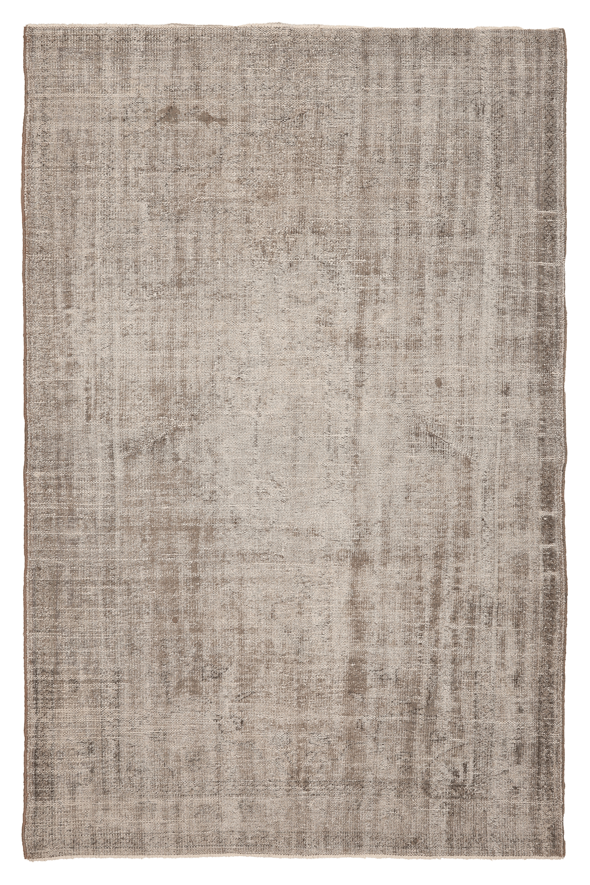 Vintage Manisa Turkish Area Rug 5x9 ft — Brown & Gray Overdyed