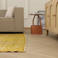 Vintage Manisa Turkish Area Rug 6x9 ft — Yellow Floral