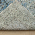 Vintage Isparta Turkish Area Rug 5x10 ft — Blue Floral