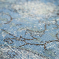 Vintage Isparta Turkish Area Rug 5x10 ft — Blue Floral