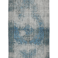 Vintage Isparta Turkish Area Rug 5x10 ft — Blue Floral