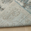 Vintage Manisa Turkish Area Rug 6x9 ft — Blue Floral