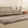 Vintage Isparta Turkish Area Rug 5x10 ft — Gray Floral