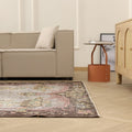 Vintage Isparta Turkish Area Rug 5x10 ft — Gray Floral