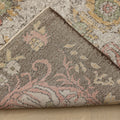 Vintage Isparta Turkish Area Rug 5x10 ft — Gray Floral