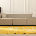 Vintage Manisa Turkish Area Rug 5x9 ft — Yellow Overdyed (No. 40717)