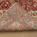 Vintage Isparta Turkish Area Rug 6x9 ft — Orange & Blue Floral (No. 40722)