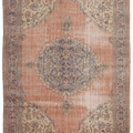 Vintage Isparta Turkish Area Rug 7x9 ft — Red Minimalist