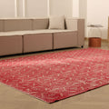 Vintage Isparta Turkish Area Rug 7x10 ft — Red Minimalist
