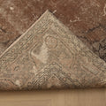 Vintage Isparta Turkish Area Rug 6x10 ft — Brown & Gray Floral