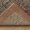 Vintage Isparta Turkish Area Rug 7x10 ft — Gray & Red Floral