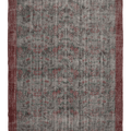 Vintage Isparta Turkish Area Rug 7x10 ft — Gray & Red Floral