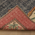 Vintage Isparta Turkish Area Rug 7x10 ft — Blue & Red Floral